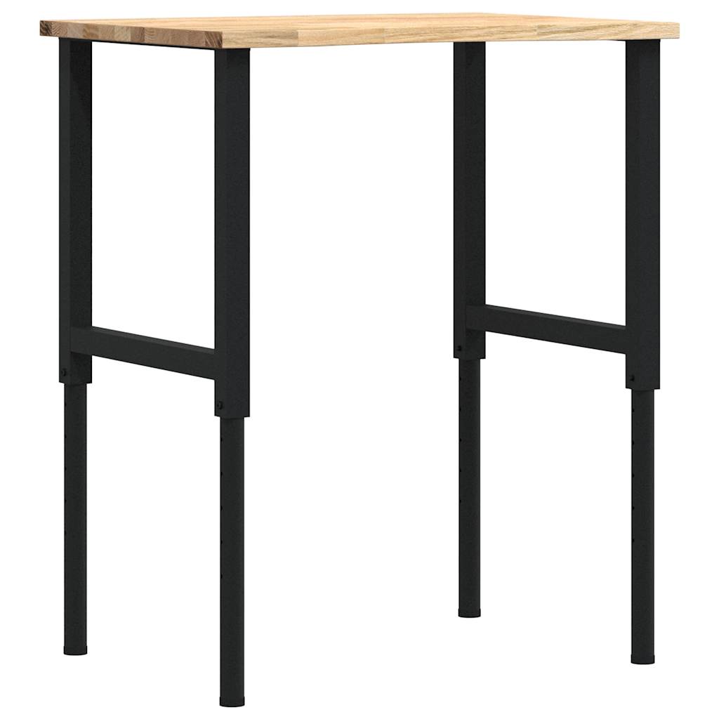 vidaXL Banco de trabajo madera roble  80x60x(71,5-98) cm