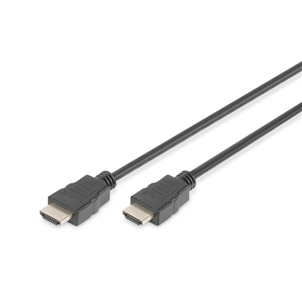 Digitus | HDMI de alta velocidad con Ethernet | Macho | HDMI tipo A de 19 pines | Macho | HDMI tipo A de 19 pines | 3 m | Negro