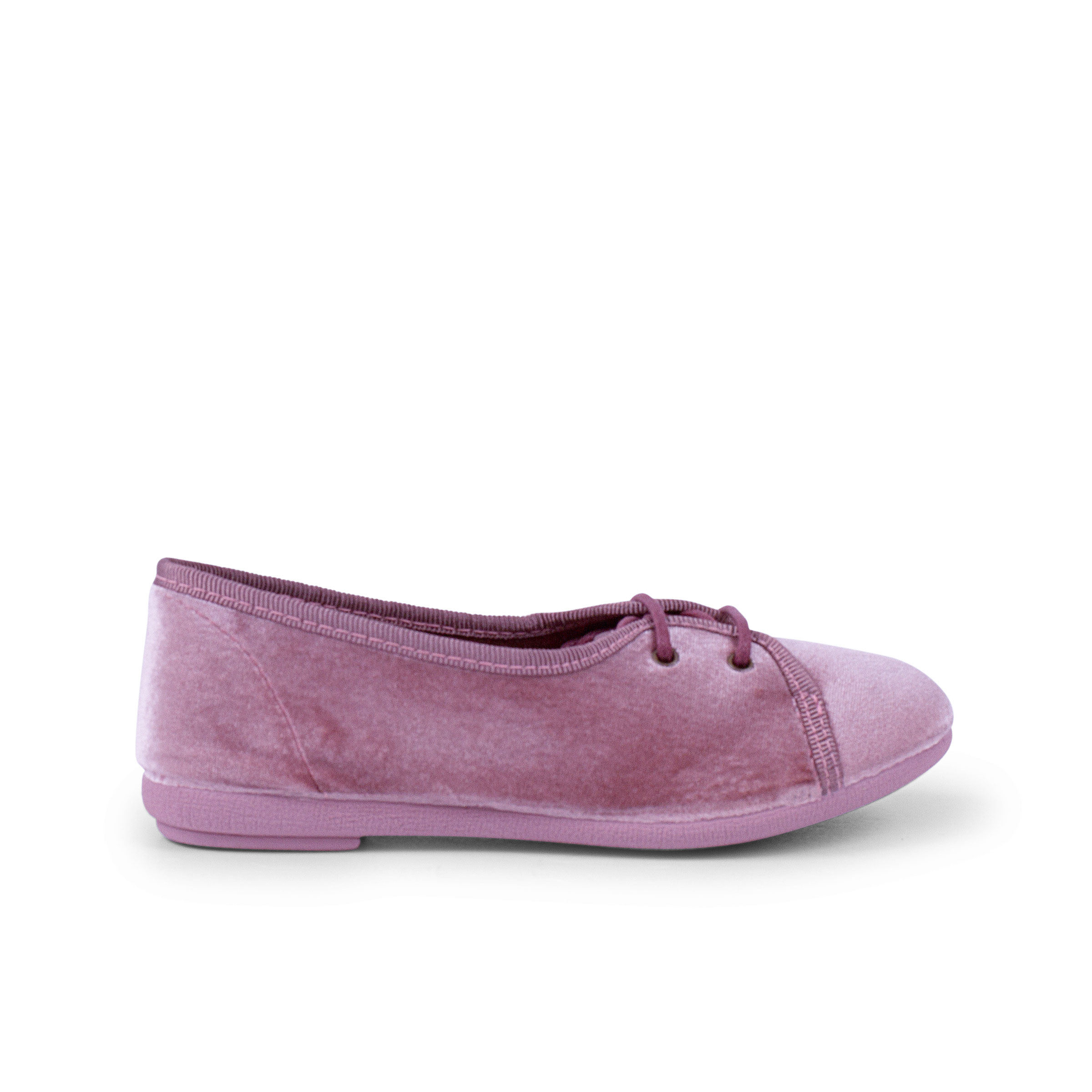 Pisamonas Blucher Niña Terciopelo Tipo Salon