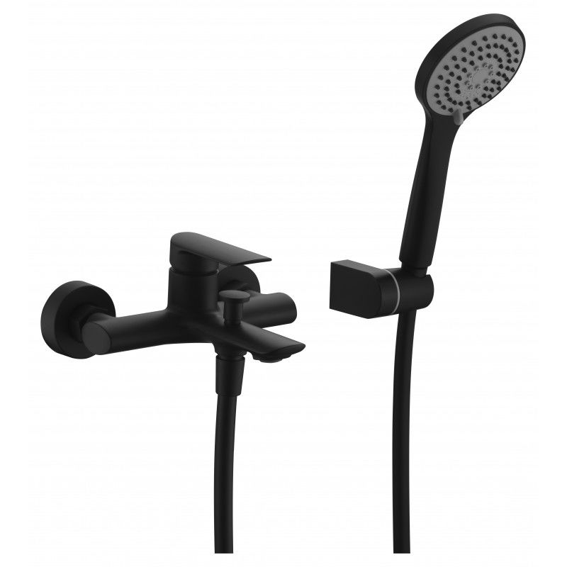 Imex Ural BDG040-4NG grifo monomando para bañera y ducha de latón negro mate