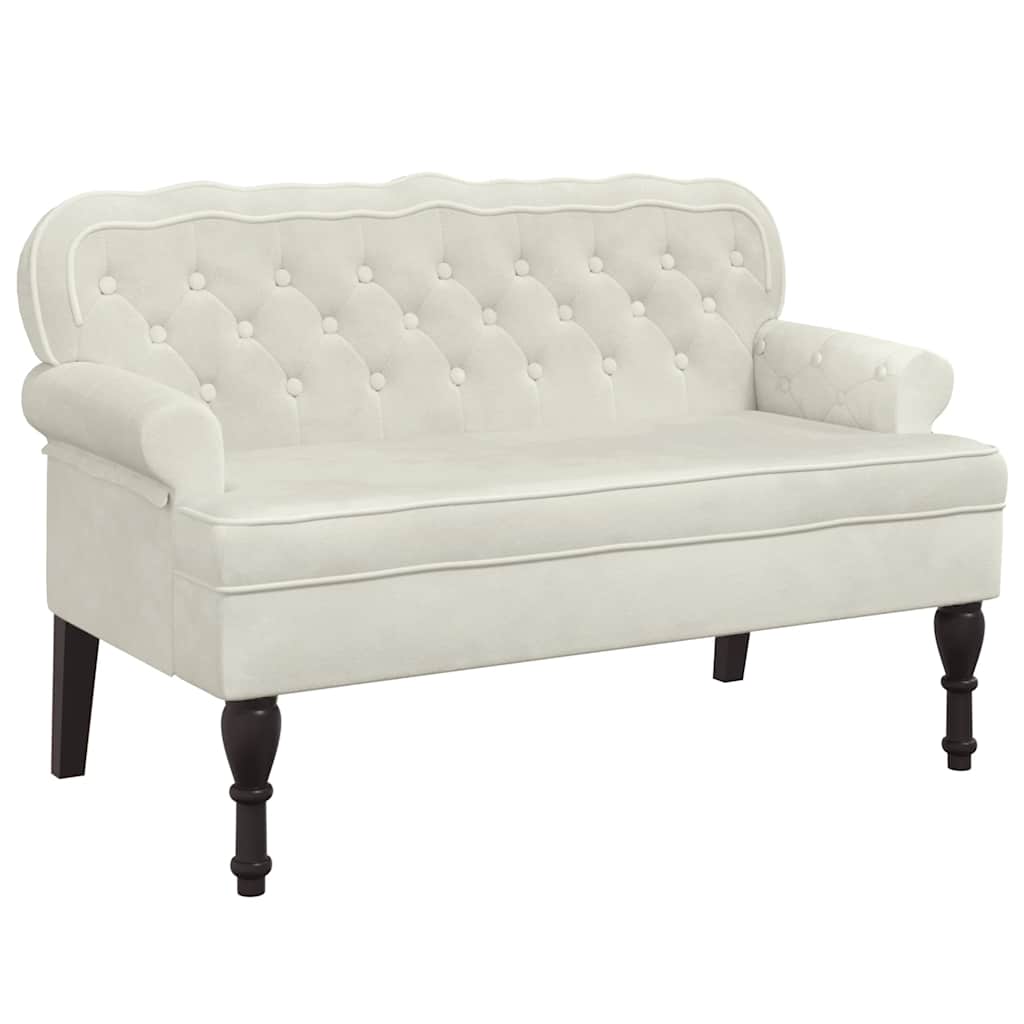 vidaXL Banco con respaldo de terciopelo 119,5x64,5x75 cm Multicolor