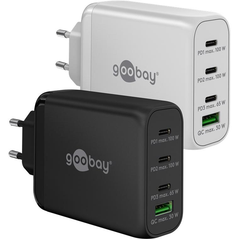 Goobay 65556 cargador de dispositivo móvil Portátil, Smartphone Blanco Corriente alterna Carga rápida Interior