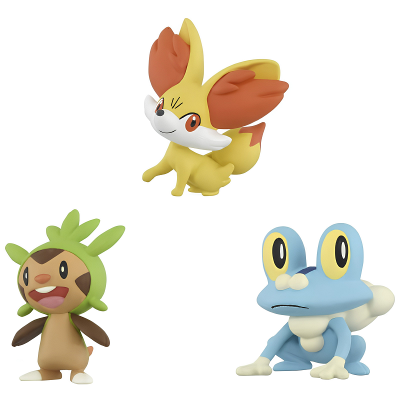 Set de Figuras de los 3 Iniciales de Kalos Pokemon 30th Anniversary (Importacion Japonesa) - Nuevo precintado