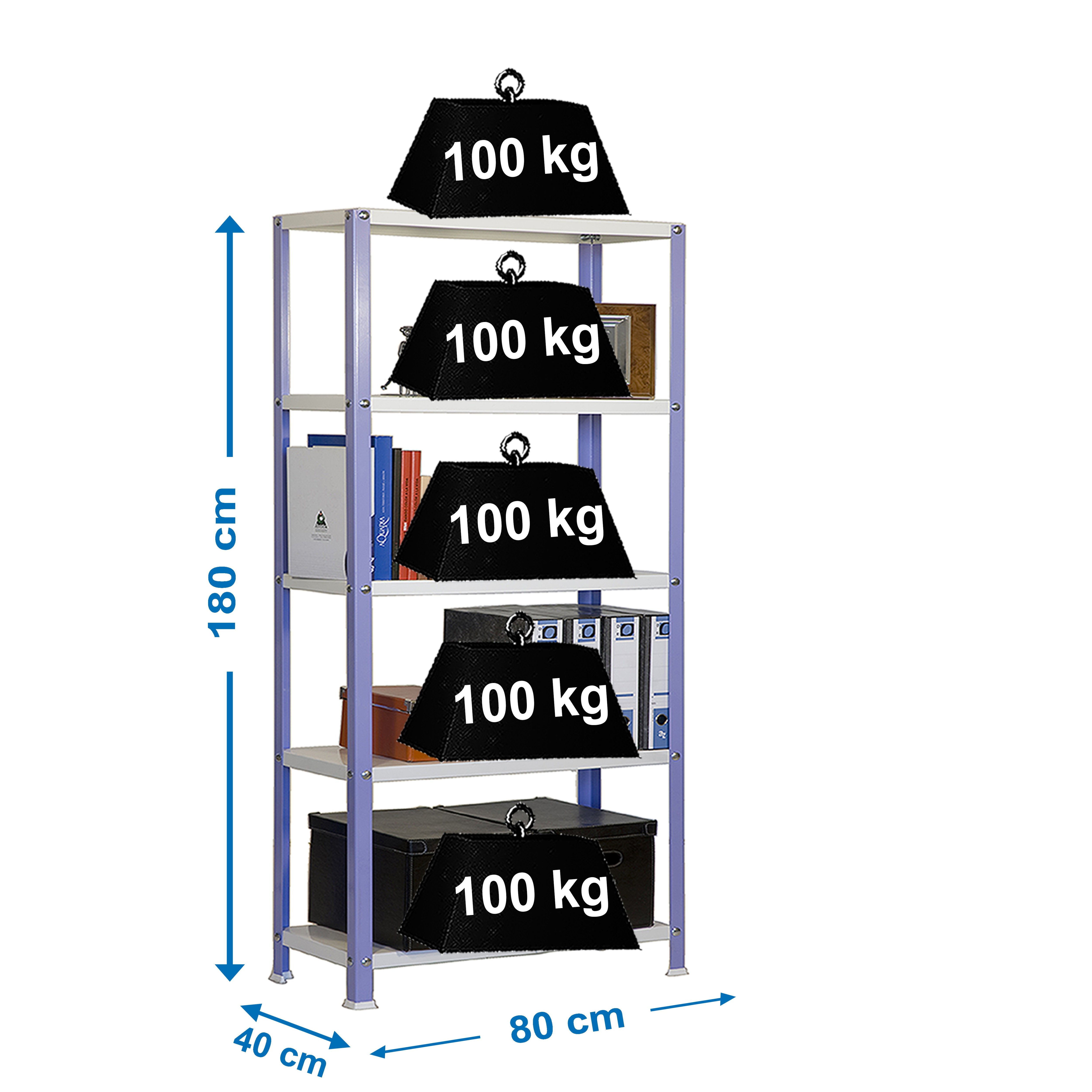Estantería SIMONRACK Simonhome classic mini 5/400 violeta/blanco