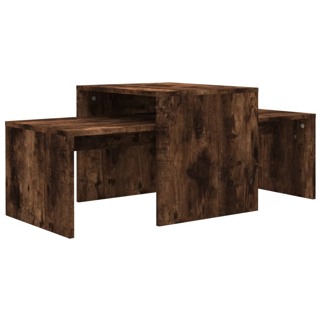 Vidaxl Set Mesa de Centro Madera de Ingeniería 100x48x40c