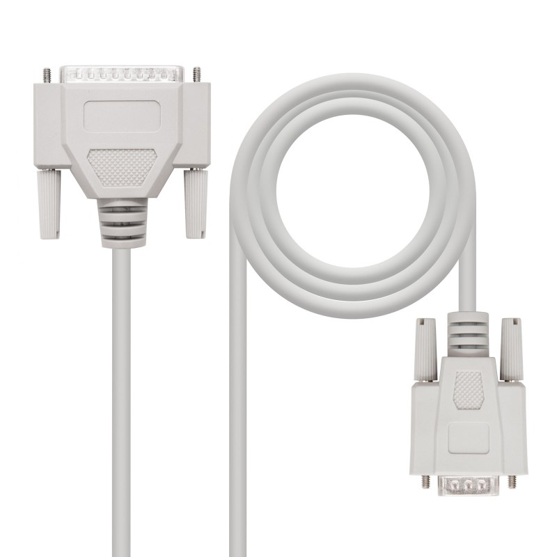 Nanocable - CABLE SERIE NULL MODEM DB9/H-DB25/M 1.8 M 10.14.0802