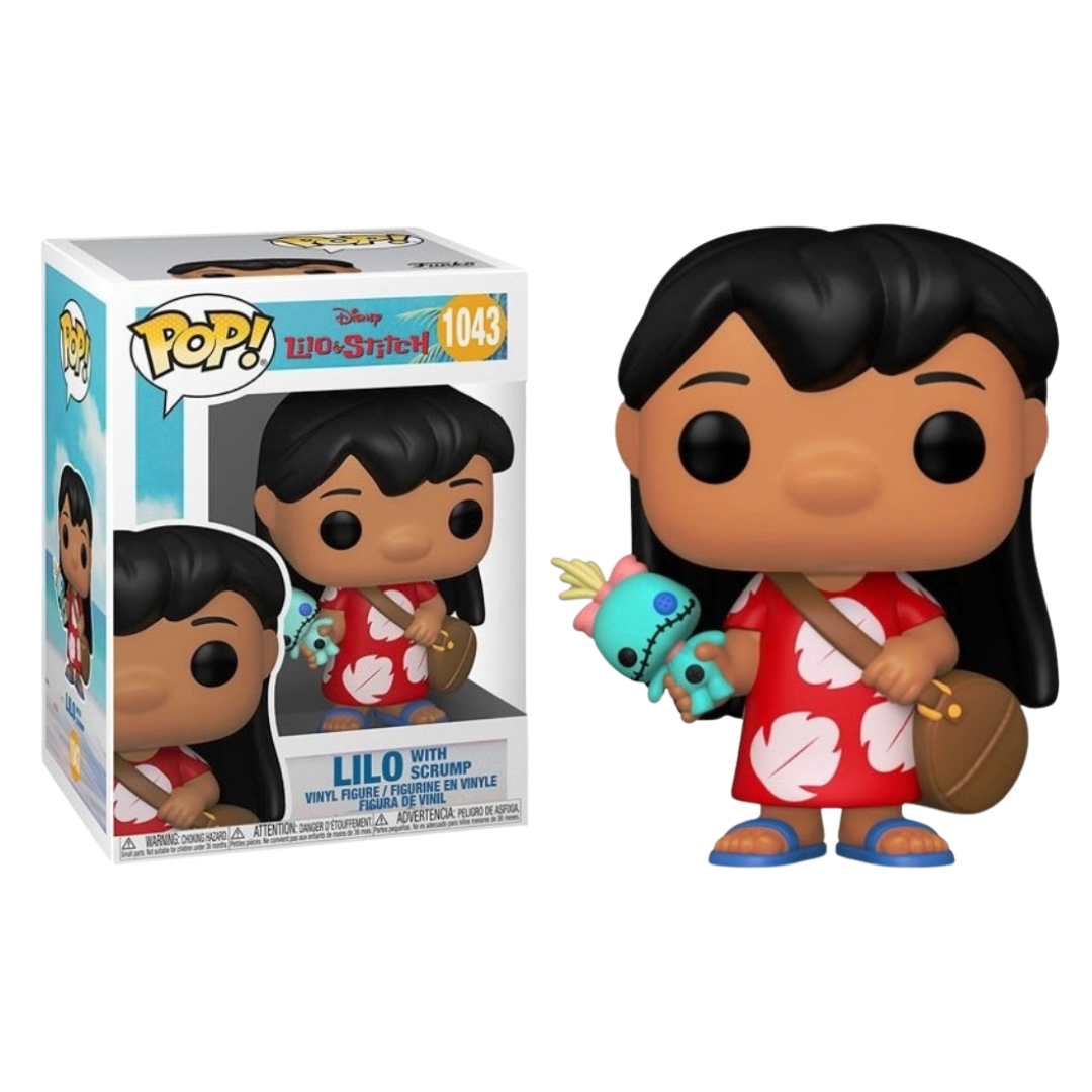 FUNKO POP! LILO & STITCH - LILO CON SCRUMP, 55614, Nº1043, TIENDA CON LICENCIA OFICIAL, ENVIO EN 24-48 HORAS EN PENÍNSULA, FIGURA, CABEZÓN, VINILO, 100% ORIGINAL, MUÑECO, JUGUETES, PELÍCULA, DIBUJOS