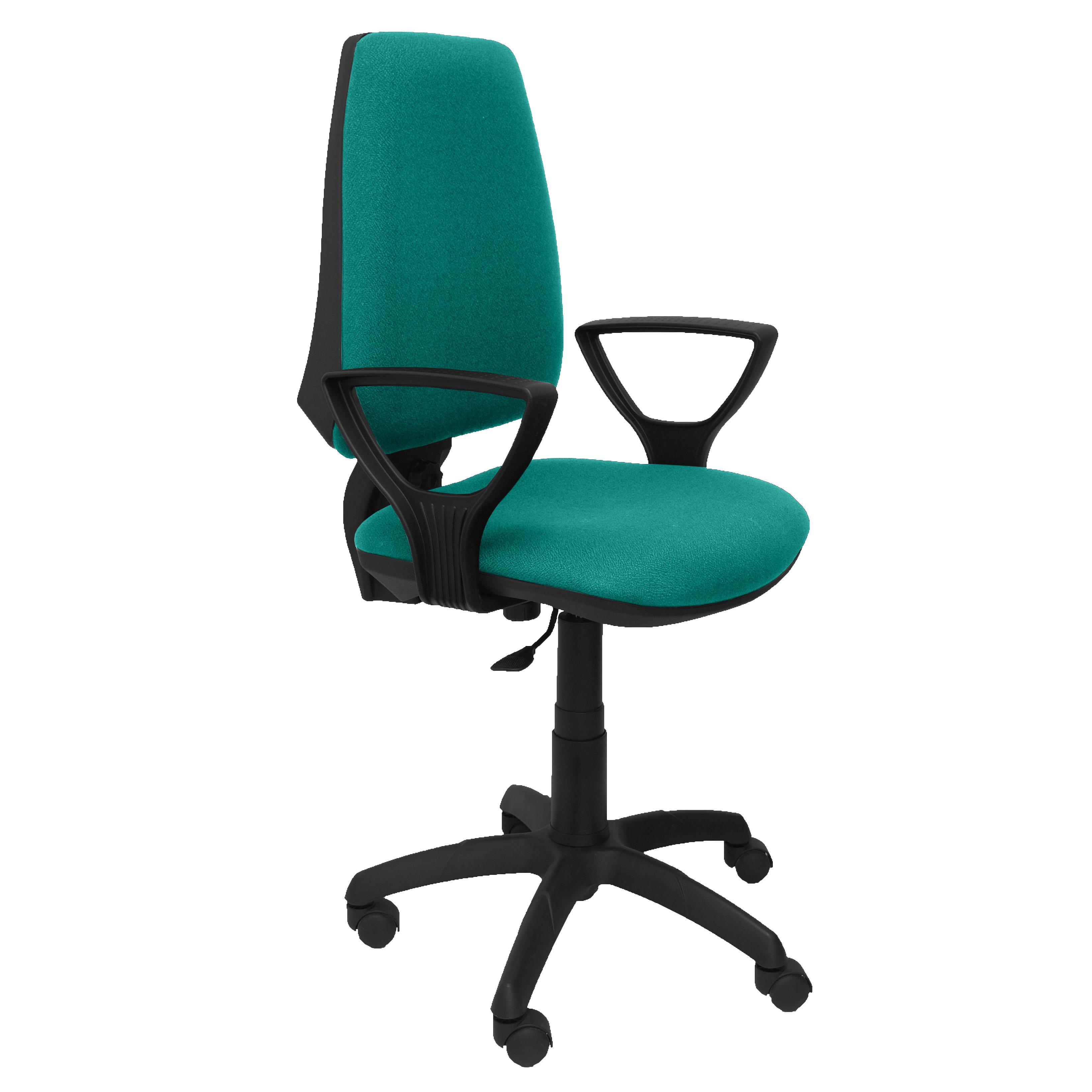Silla Ergonómica Piqueras Y Crespo Elche CP con Brazos Fijos y Tejido Turquesa
