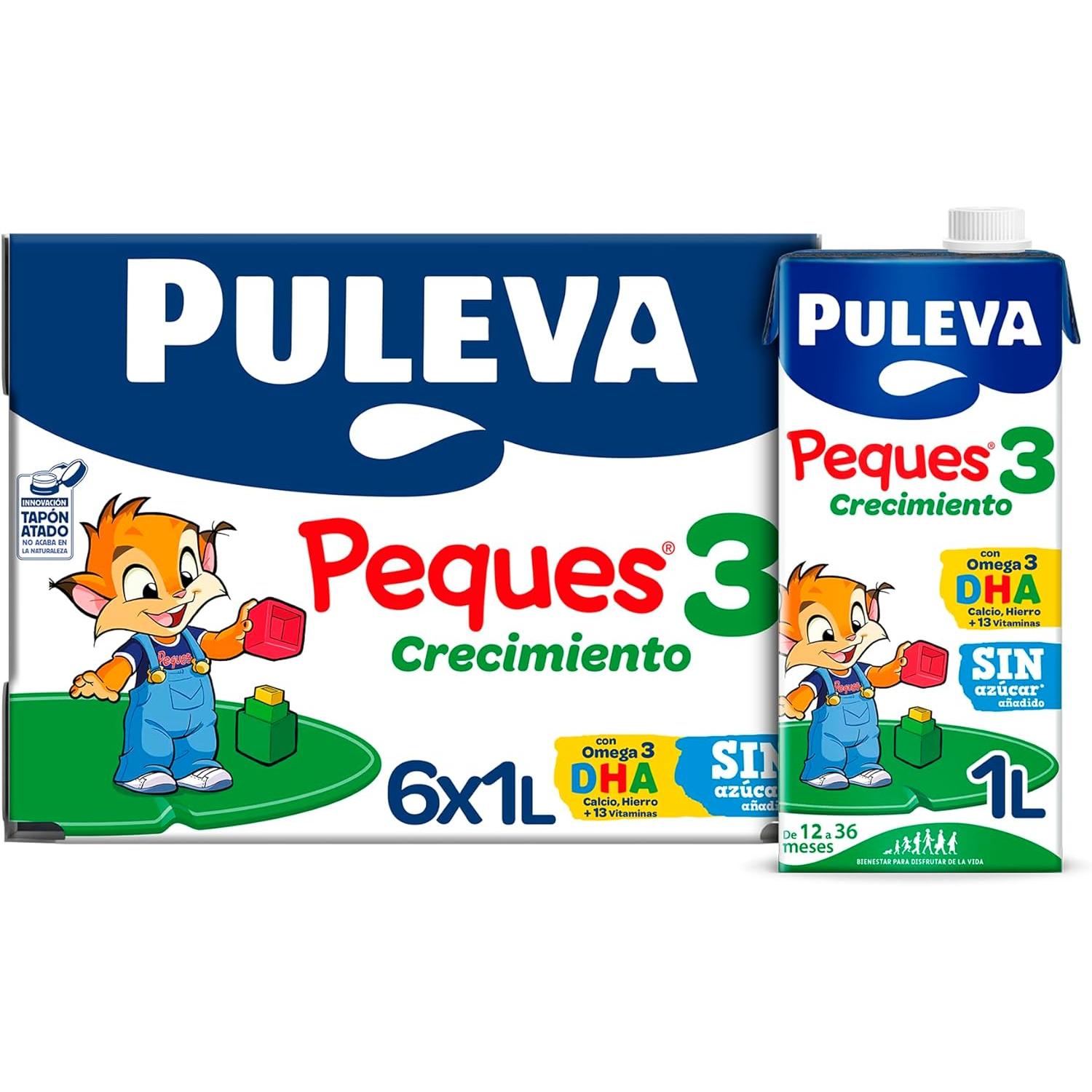 Puleva Peques 3 Crecimiento de 12 a 36 meses brik 1L – Caja 6 litros