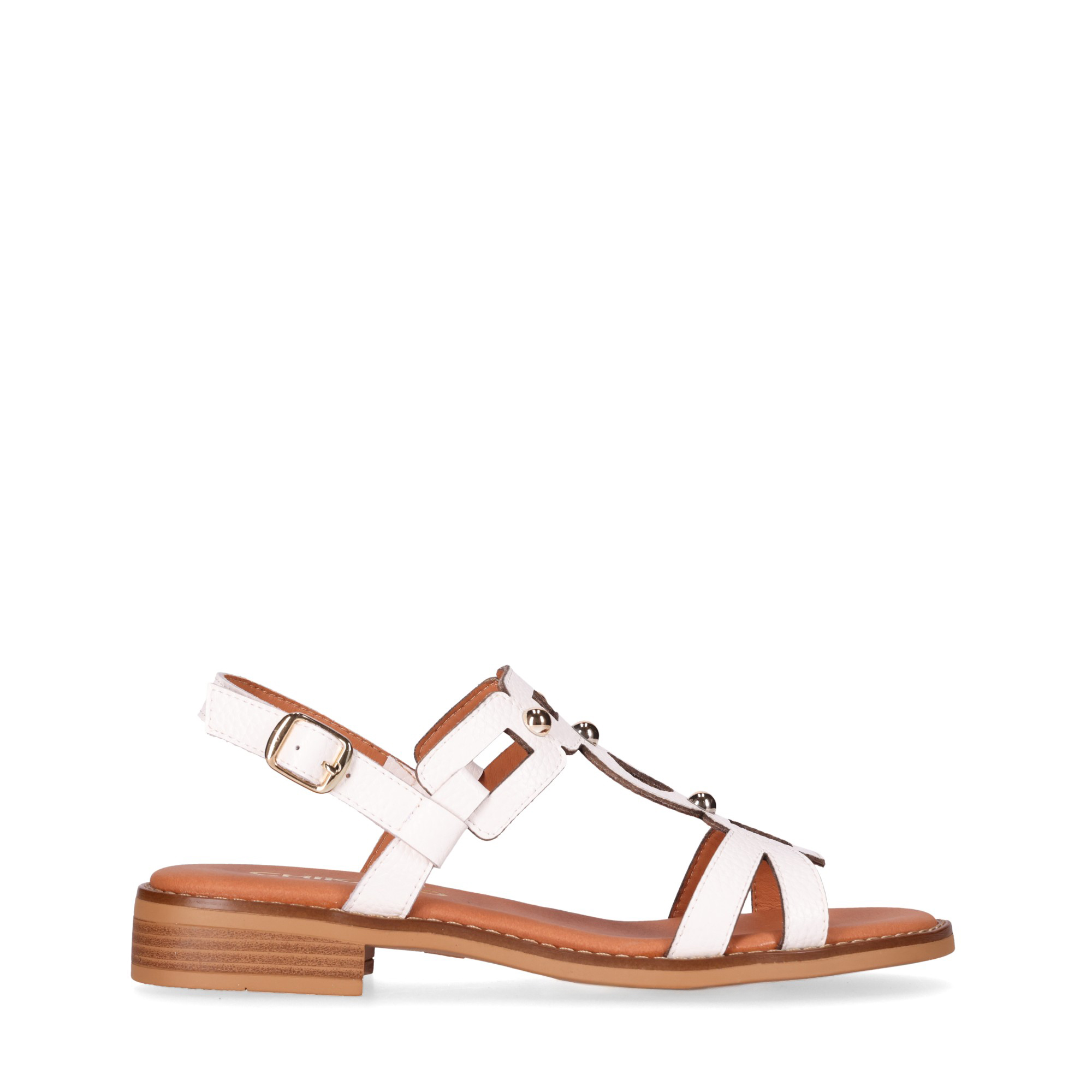 Chika10 Leather MILENA 02 Sandalia de TacÃ³n Blanco/White