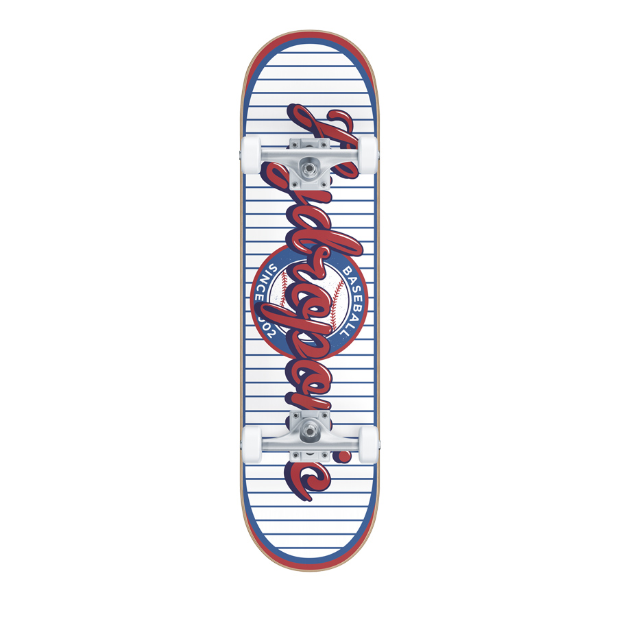 SKATEBOARD COMPLETO HYDROPONIC BASEBALL S0227-01 RED 7,75"