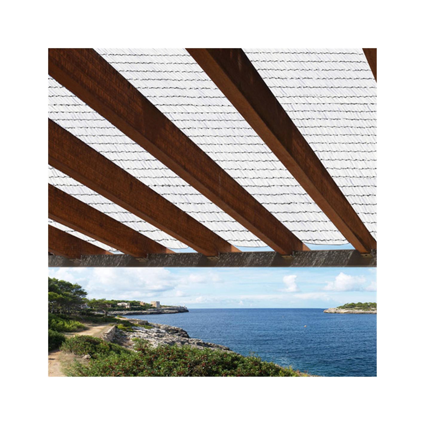 JARDIN202 - Malla de sombreo Blanca - Rollo 100m