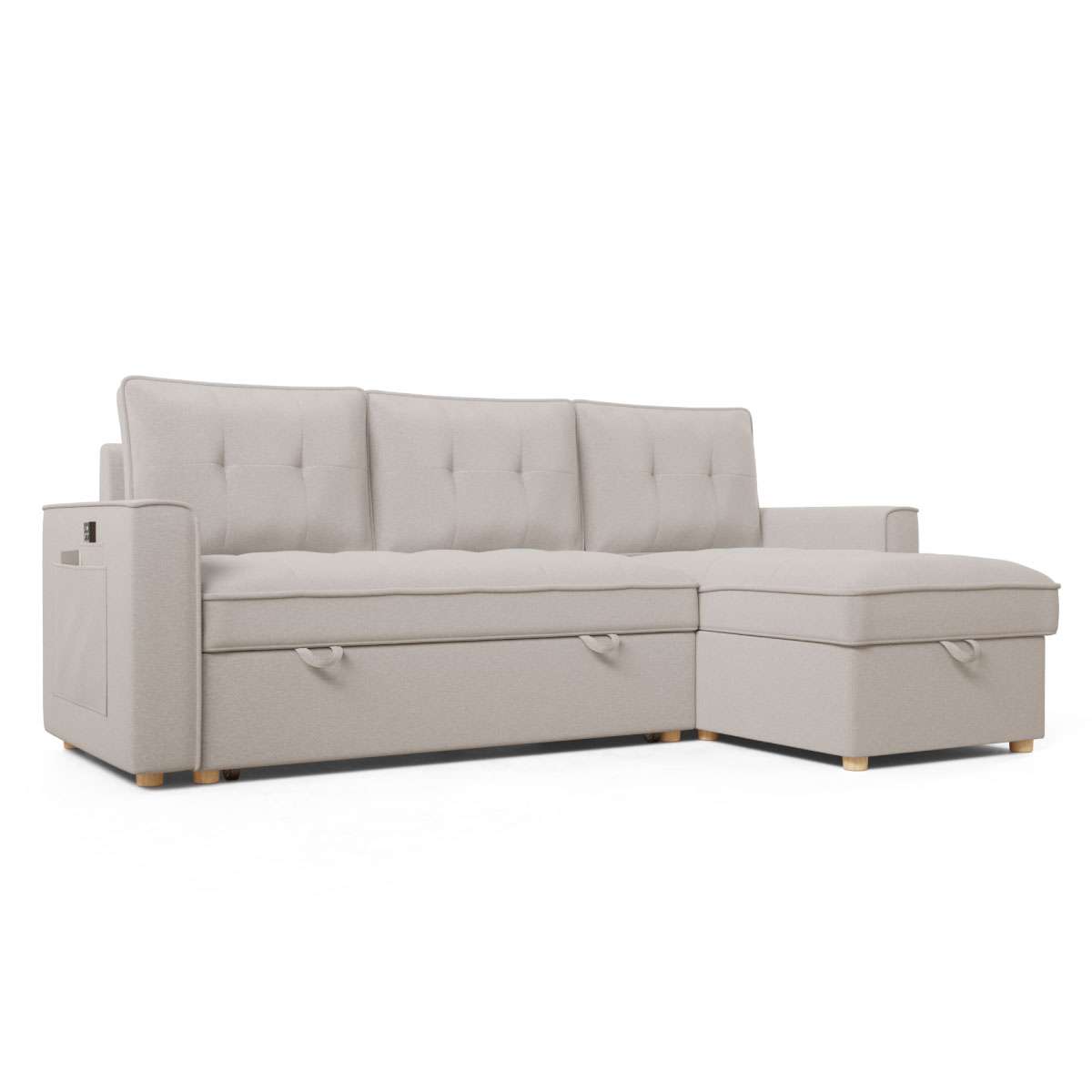 Nalui Sofá Cama Haven  Chaise Longue 3 plazas (213x129x81cm)