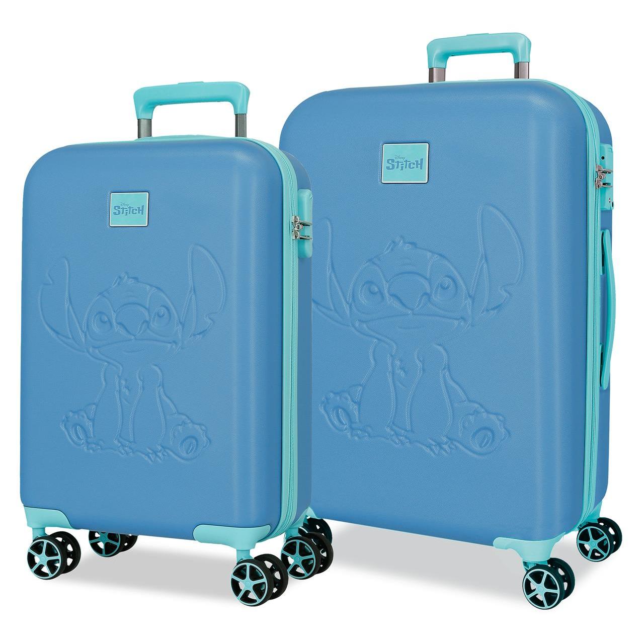 Juego de maletas Disney Traveling with stitch ABS con capacidad de 68,64L