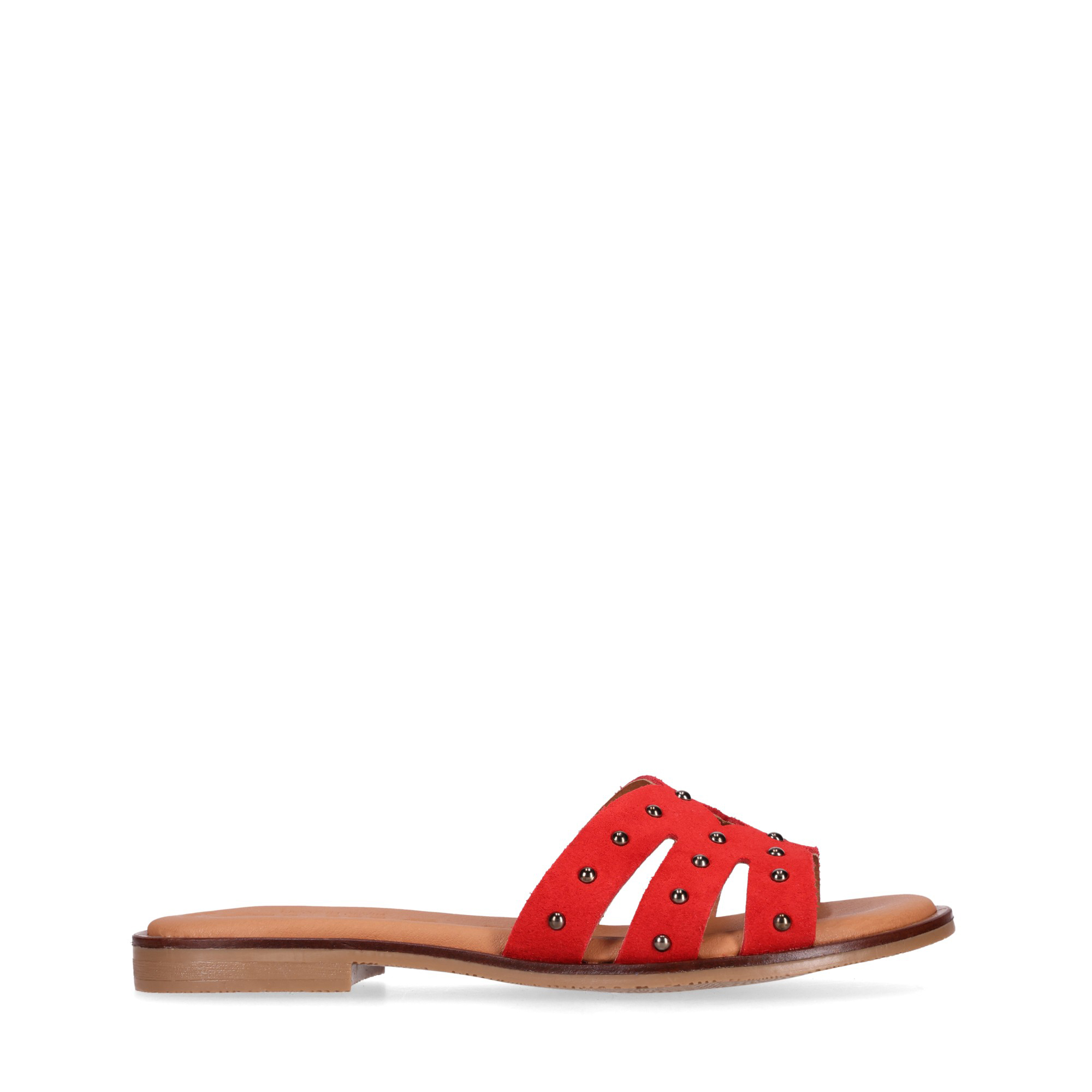 Chika10 Leather MOCHIMA 04 Sandalias Planas Rojo/Red
