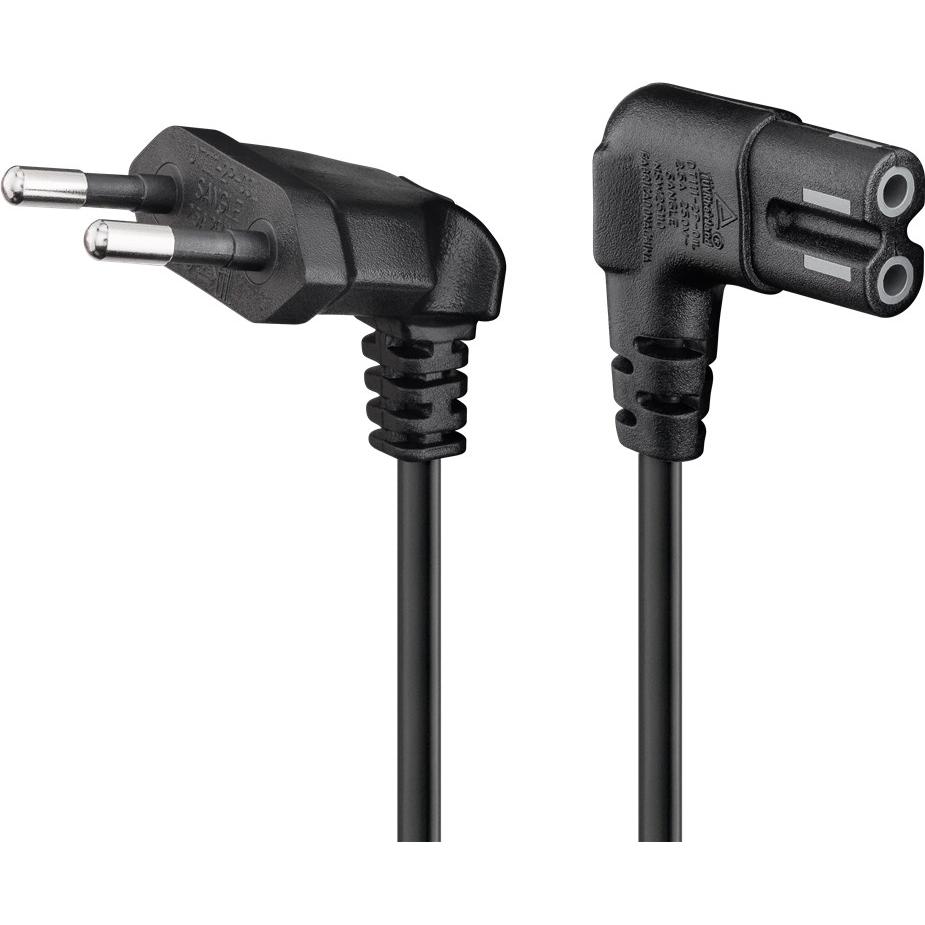 Goobay 56587 cable de transmisión Negro 0,3 m Enchufe tipo C C7 acoplador