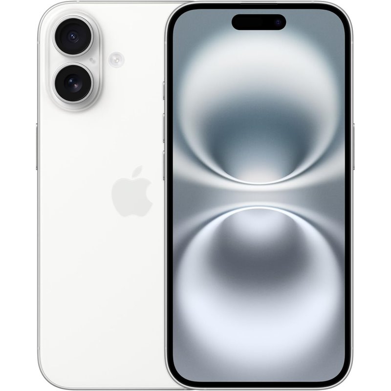 Apple iPhone 16 128GB, Teléfono móvil 5G con Apple Intelligence, Control de cámara, Chip A18, Blanco