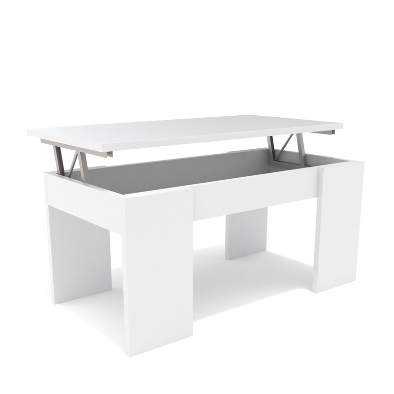 Dormidan - MESA DE CENTRO ELEVABLE MC4, Comedor o Auxiliar, Mayor Grosor y Estabilidad.