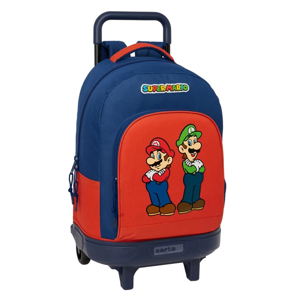 Mochila Gde. C/Ruedas Compact Extraible Super Mario "Mamma Mia" 33X45X22Cm (612608918)