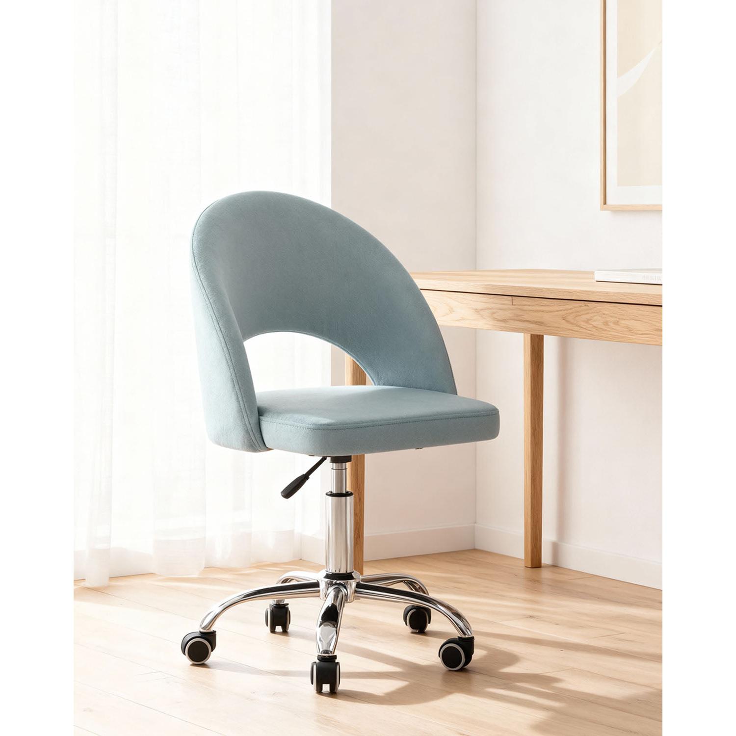 Silla de escritorio hallie rosa para hogar moderno mueble de almacenaje  - Homekit