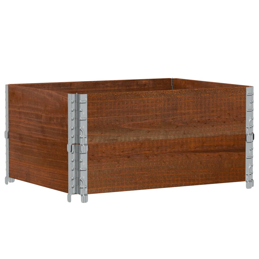 vidaXL Jardinera de madera maciza de pino 80x60 cm Color Marrón,  Negro,  Gris y mas