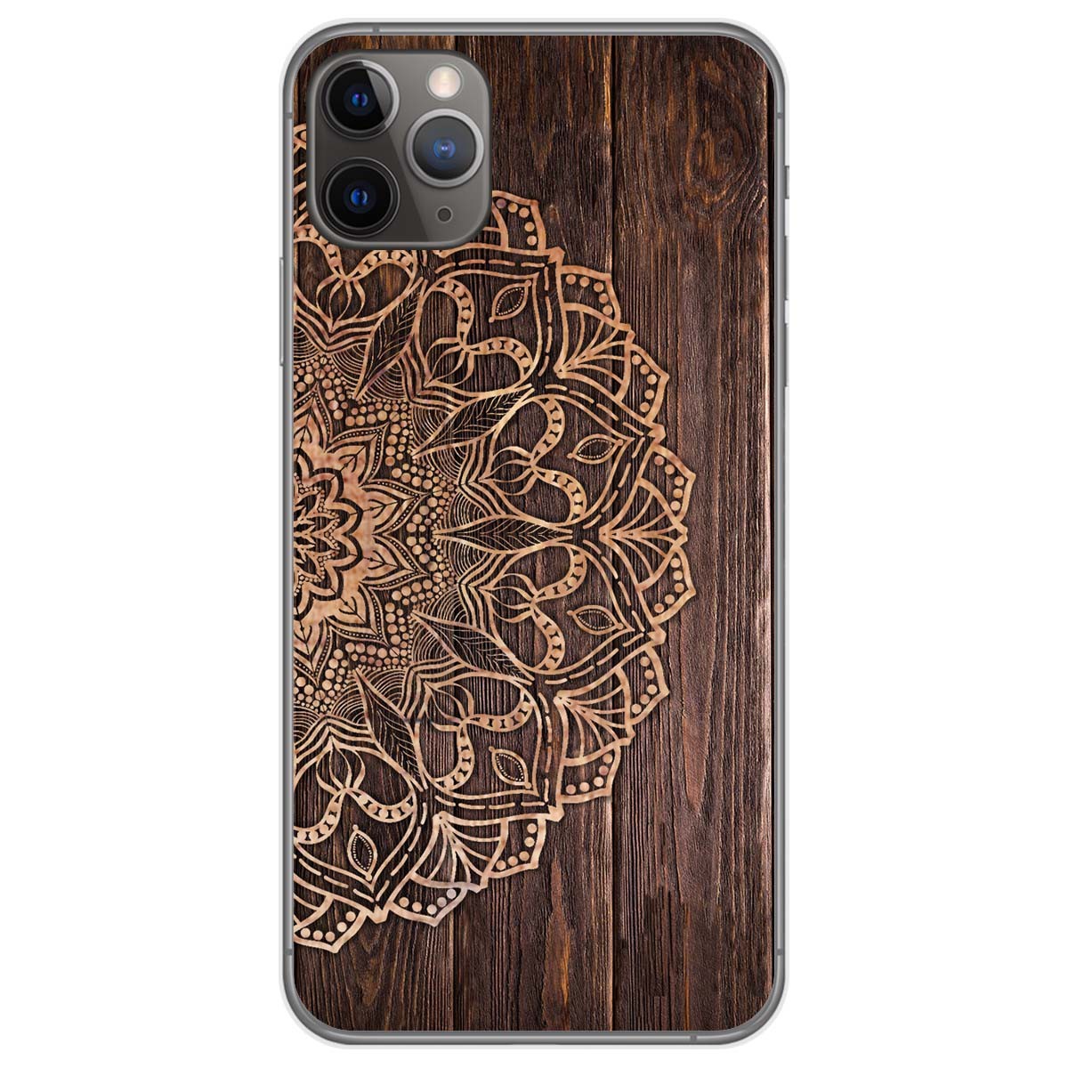 Tumundosmartphone Funda Gel Tpu para Iphone 11 Pro Max (6.5) diseño Madera 06 Dibujos