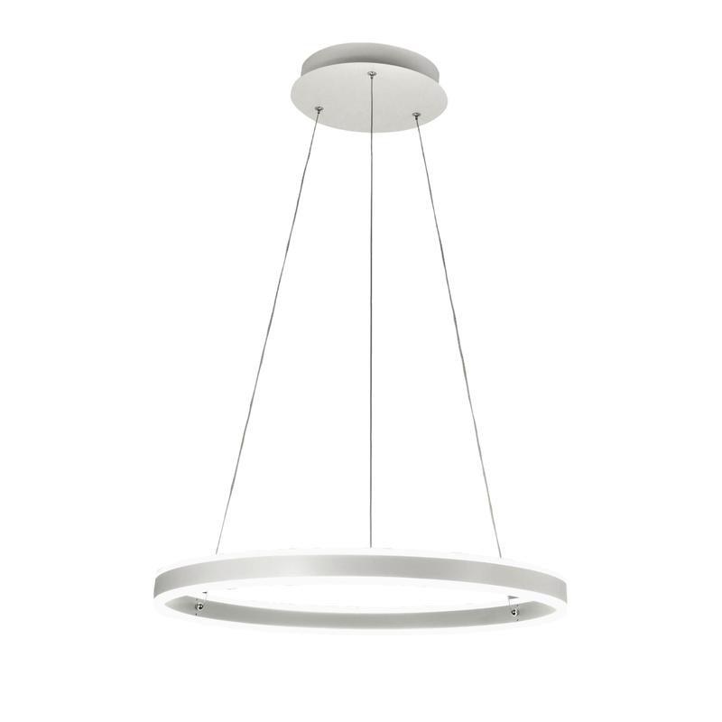 Lámpara colgante LED Palau 60W 3000K regulable Ø60cm Blanco - Diseño moderno en metal y metacrilato - Fabas Luce