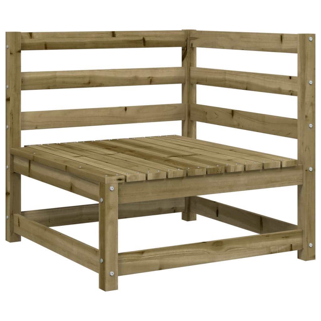 Vidaxl Sofá Esquinero de Jardín Madera Maciza de Pino 70x70x67 Cm Pino Natural