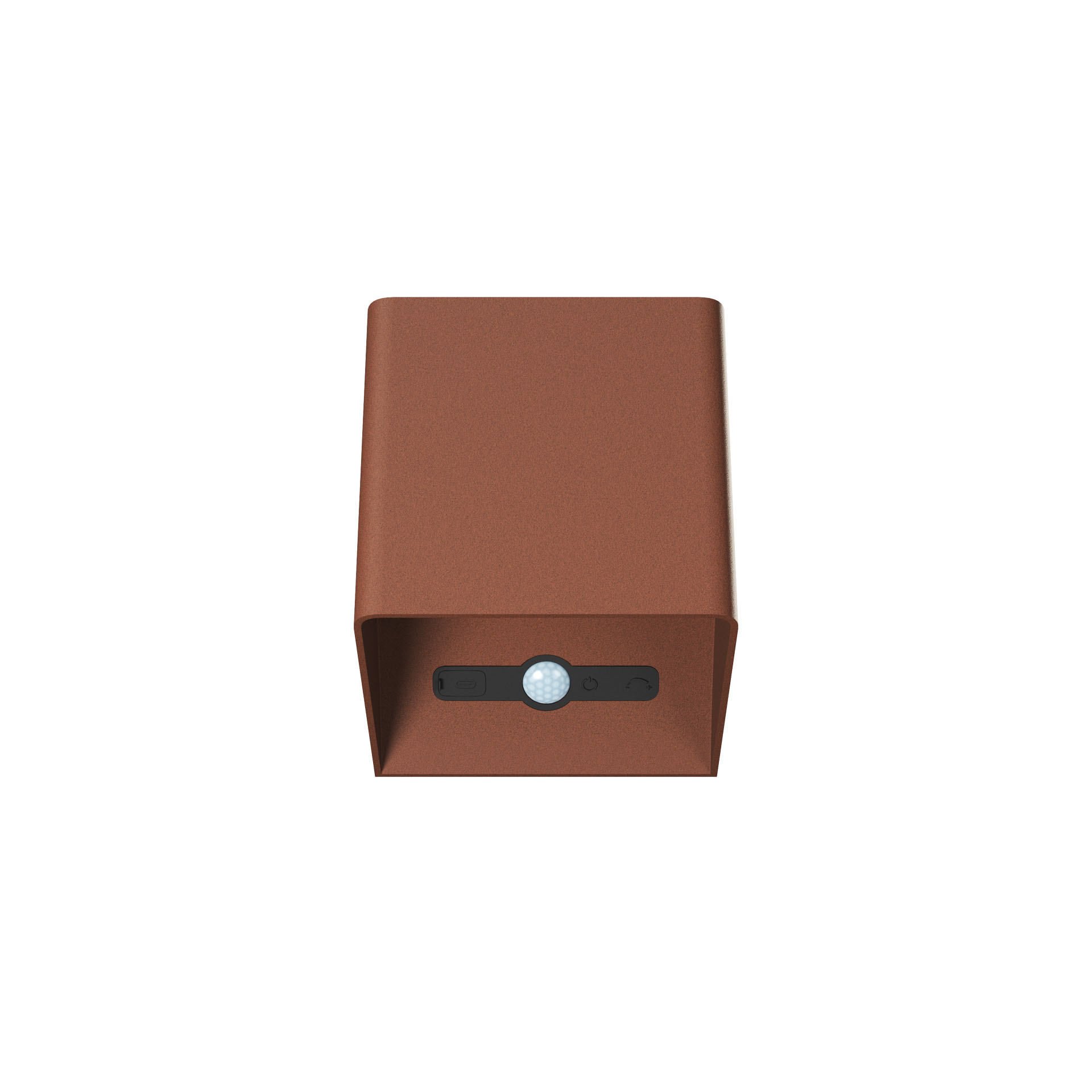 Aplique de pared LED Beneito Faure Lek Sensor con sensor de movimiento, 6 W, 3000 K, carga USB-C, IP54 - Aplique de pared Corten - Beneito & Faure