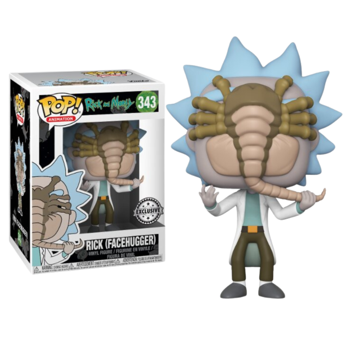 FUNKO POP! RICK & MORTY - RICK FACEHUGGER - EXCLUSIVO, 28455, Nº343, TIENDA CON LICENCIA OFICIAL