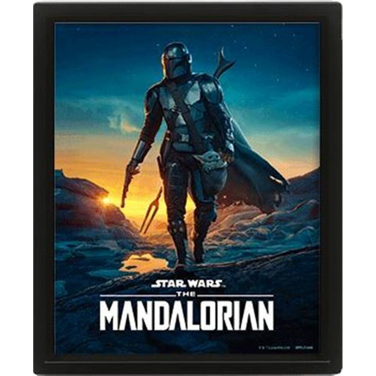 Pyramid International - Marco The Mandalorian Nightfall - Efecto 3D - 25 x 20 cm - Licencia oficial