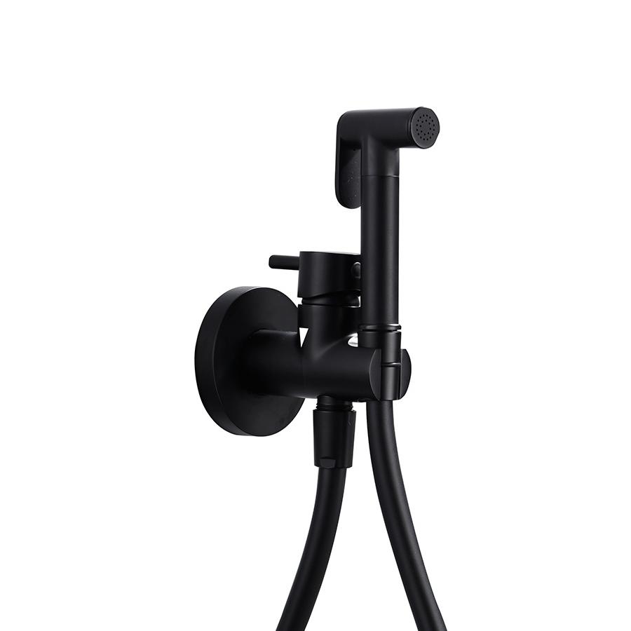 Imex RDM001/NG Ducha higiénica con grifo monomando empotrado de latón negro mate para baño