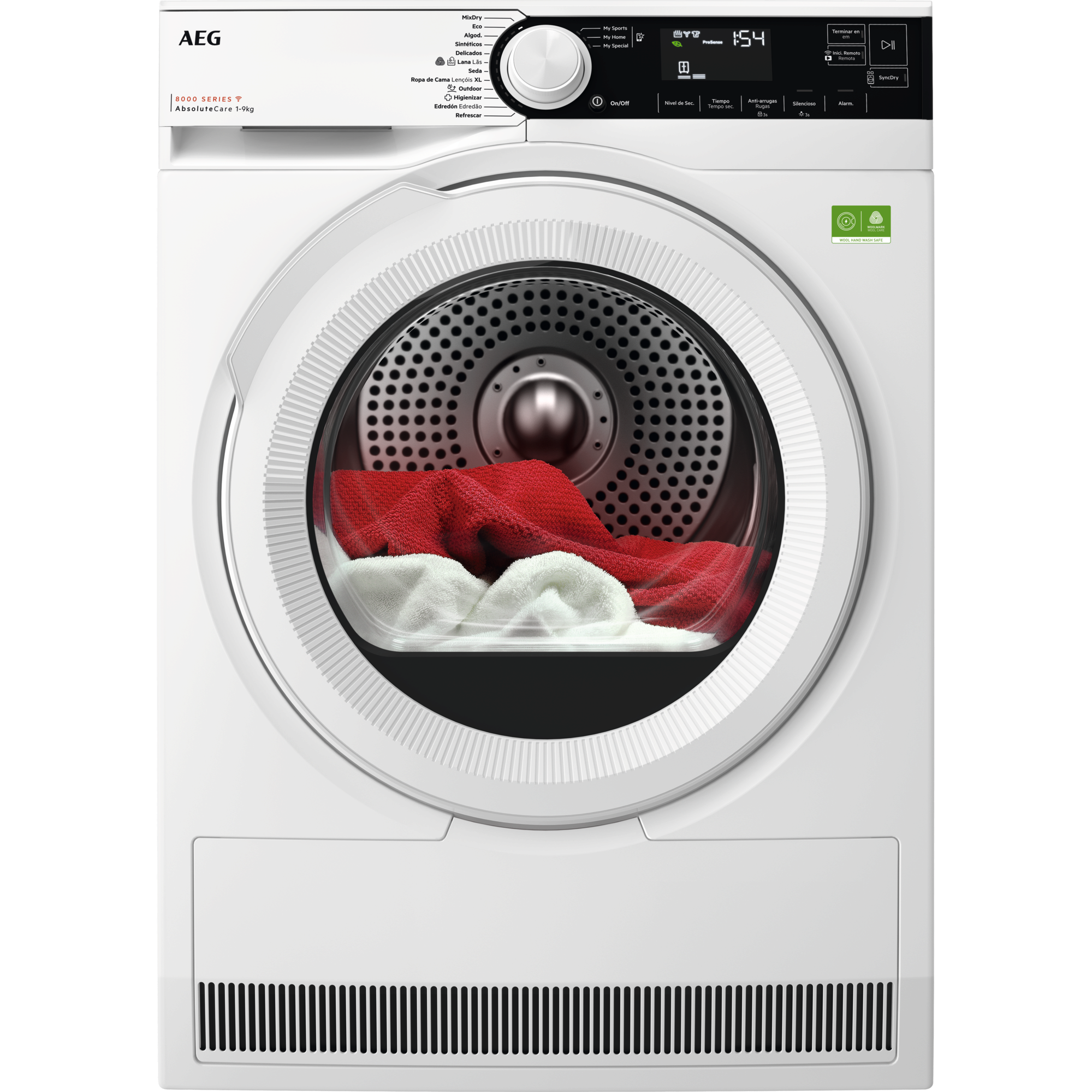 AEG - Secadora con Bomba de Calor Serie 8000 AbsoluteCare de 9 kg - TR839T4PBC