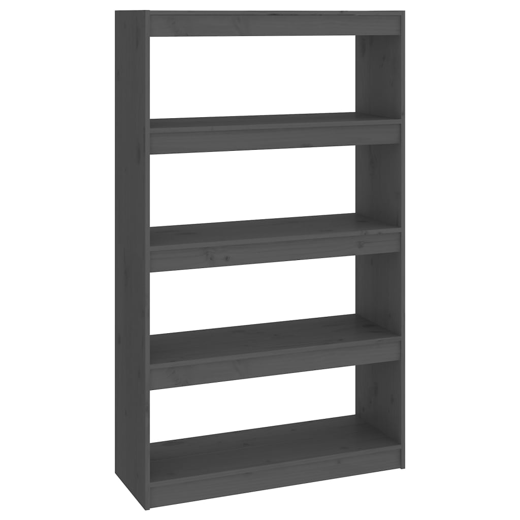 vidaXL Estantería/divisor de espacios madera pino 80x30x135,5 cm Marrón, Blanco, Gris Mueble Almacenaje Estantería para Oficina, Estudio, Dormitorio Estantería/Librería/ mueble de Almacenamiento