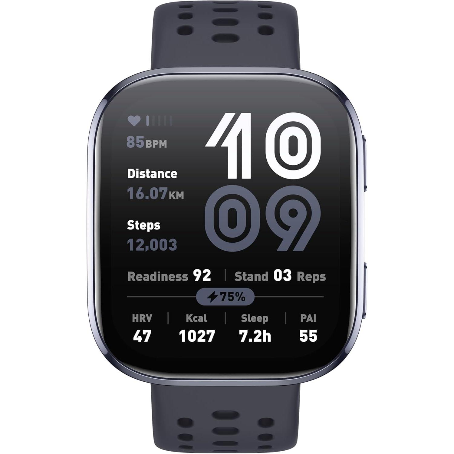 AMAZFIT Bip 6 Smartwatch 46mm, Batería 14 días, AMOLED 1,97", GPS con Mapas, IA, Llamadas Bluetooth, Seguimiento Salud y Sueño, 140+ Modos Deportivos, Resistencia al Agua 5ATM, Negro