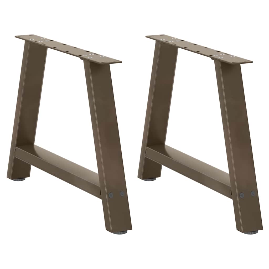 vidaXL Patas para mesa de centro en forma de A (2 unidades) 70 x (42-43) cm, acero