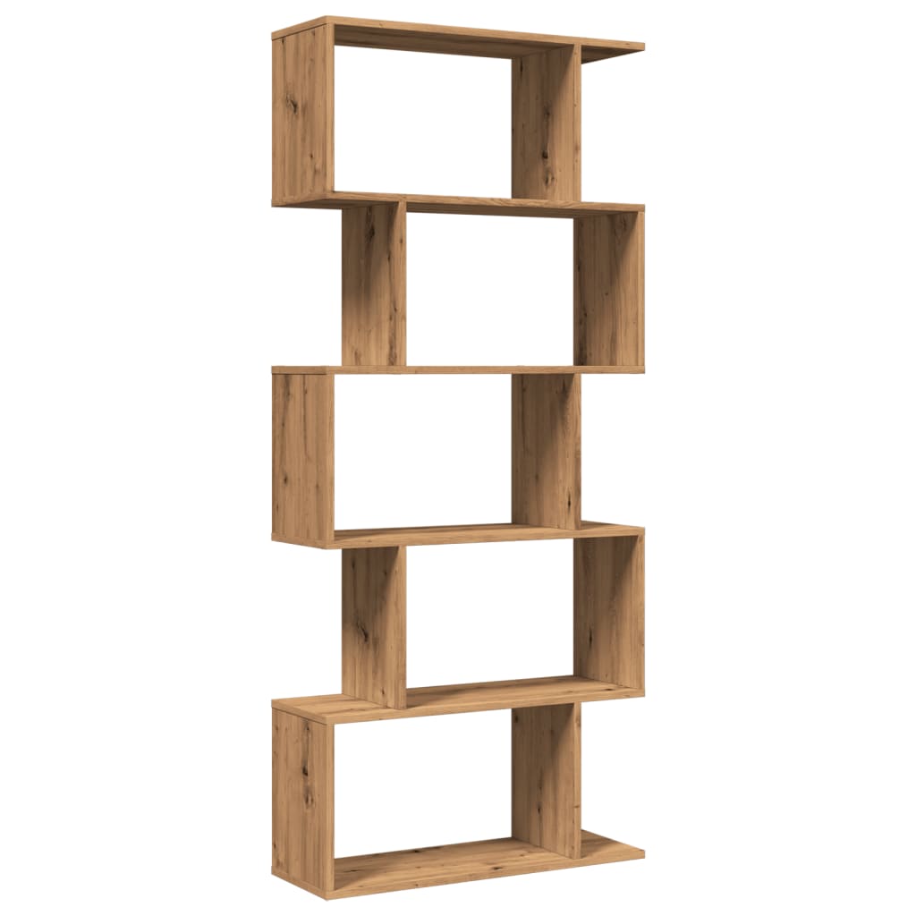 vidaXL Librería divisora 5 niveles madera 70x24x161 cm Multicolor