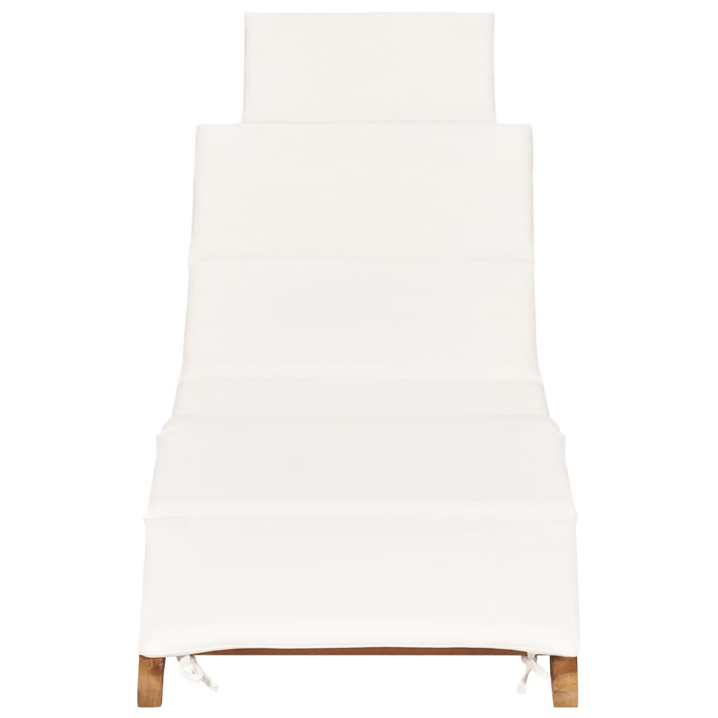 Vidaxl Tumbona de Madera Maciza de Teca para Exterior