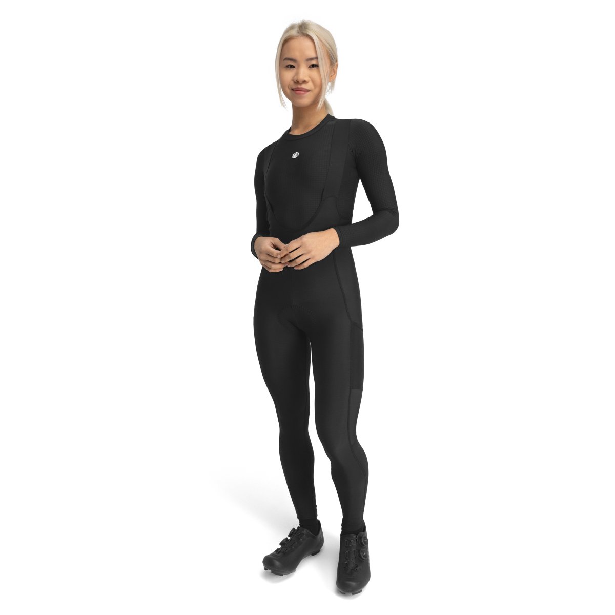 Siroko - Culotte DELTA con Tirantes Especial Gravel Ciclismo Color Negro para Mujer_