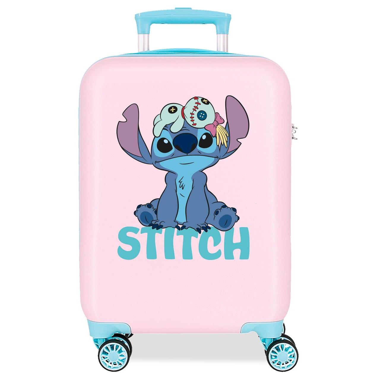 Maleta de cabina Disney Stitch inthe world ABS con capacidad de 28,4L Rosa