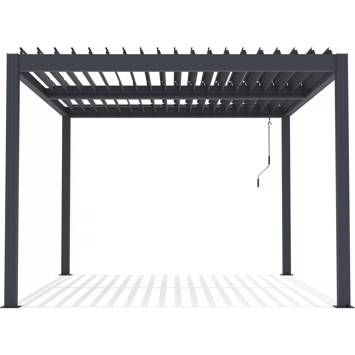 Habitat y Jardin - Pérgola bioclimática de aluminio - 3 x 4 m - Antracita