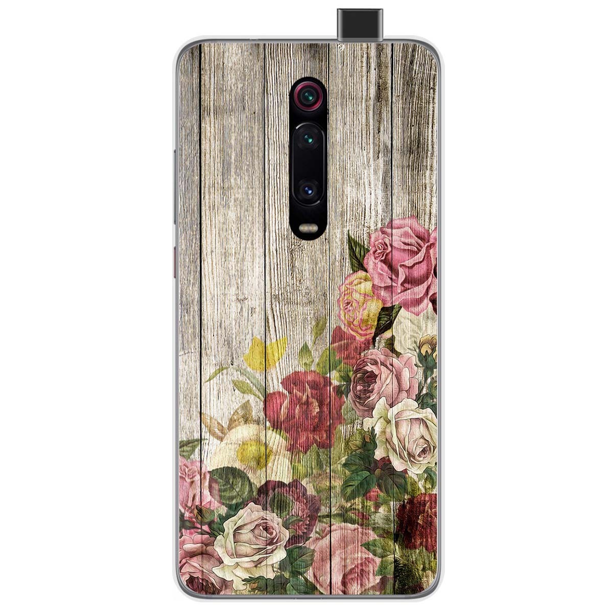 Tumundosmartphone Funda Gel Tpu para Xiaomi Mi 9T / Mi 9T Pro diseño Madera 08 Dibujos