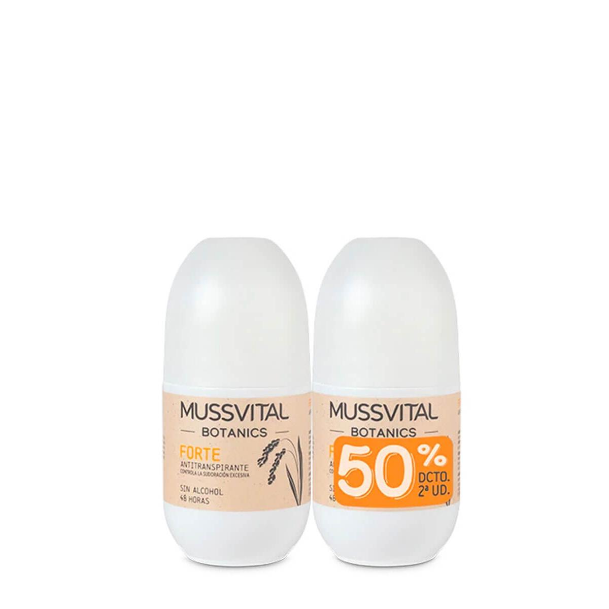 Mussvital botanics forte duplo desodorante roll-on 2x75ml