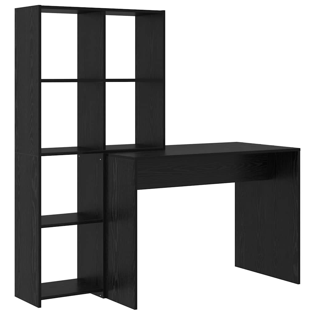 vidaXL Escritorio Roble Negro 138,5 x 55 x 143 cm Madera de ingeniería