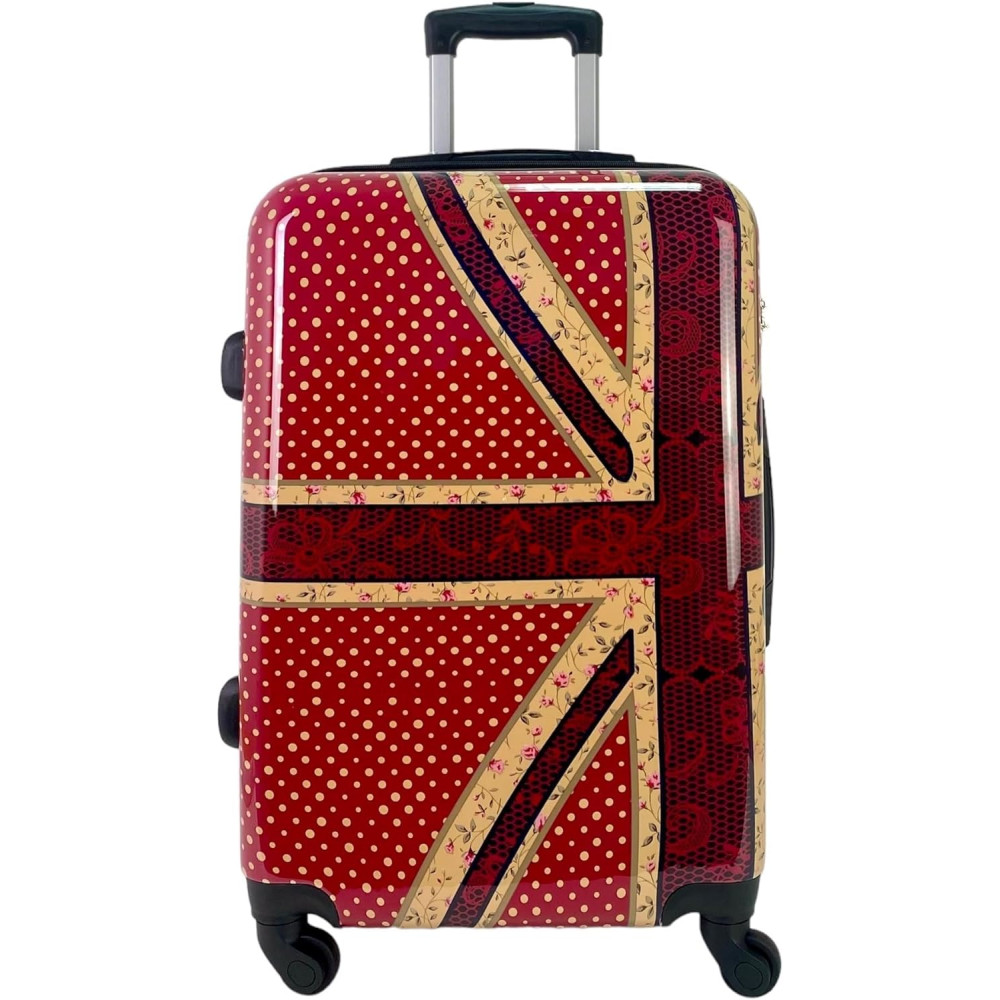 Maleta de Viaje Grande Estampado Inglaterra Rojo COSHANO
