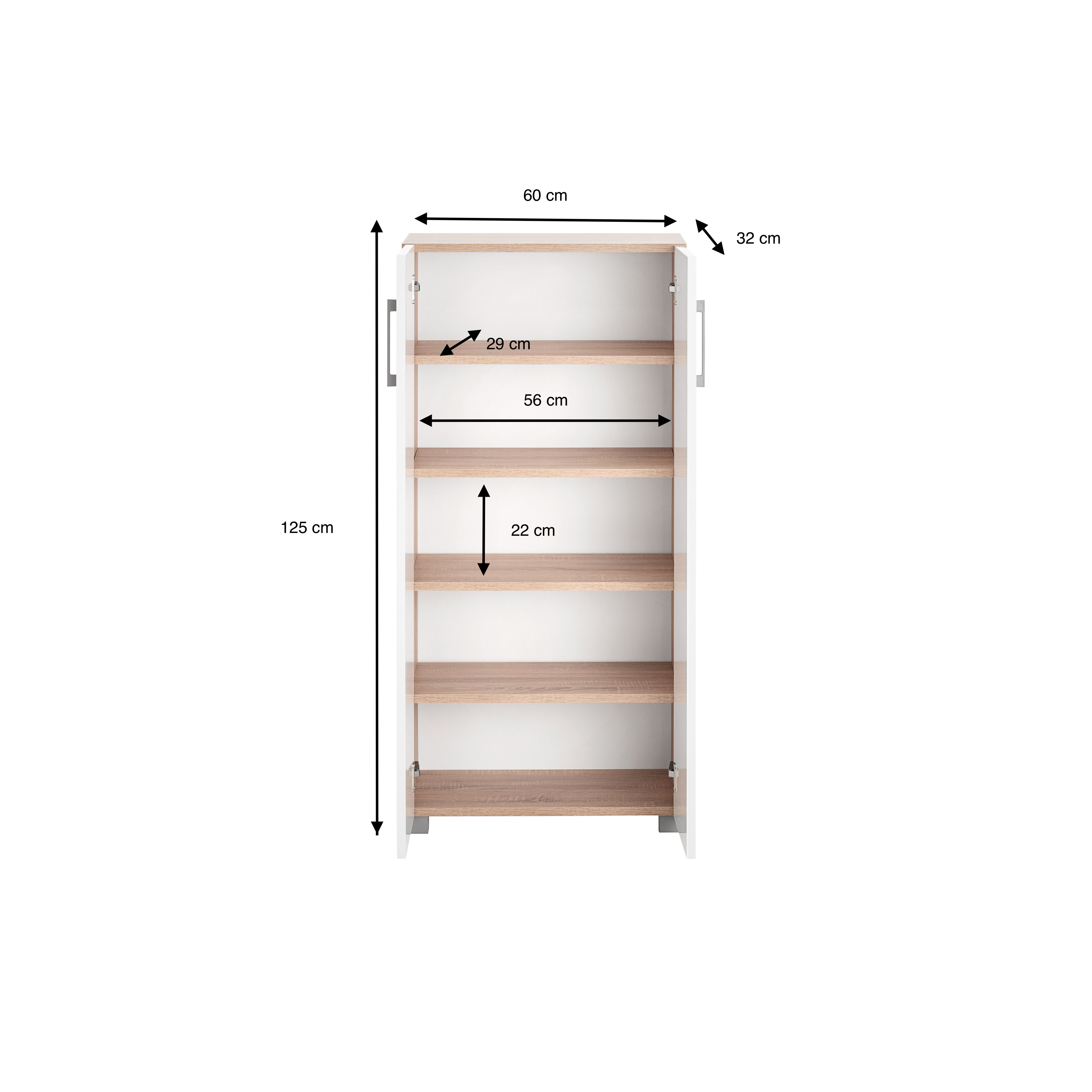 MyosHome - Mueble Aparador Comoda en Roble y Blanco 80 x 94 x 34 cm Marte -  Mueble Recibidor, Aparadores para Salon, Aparador Entrada Recibidor. :  : Hogar y cocina