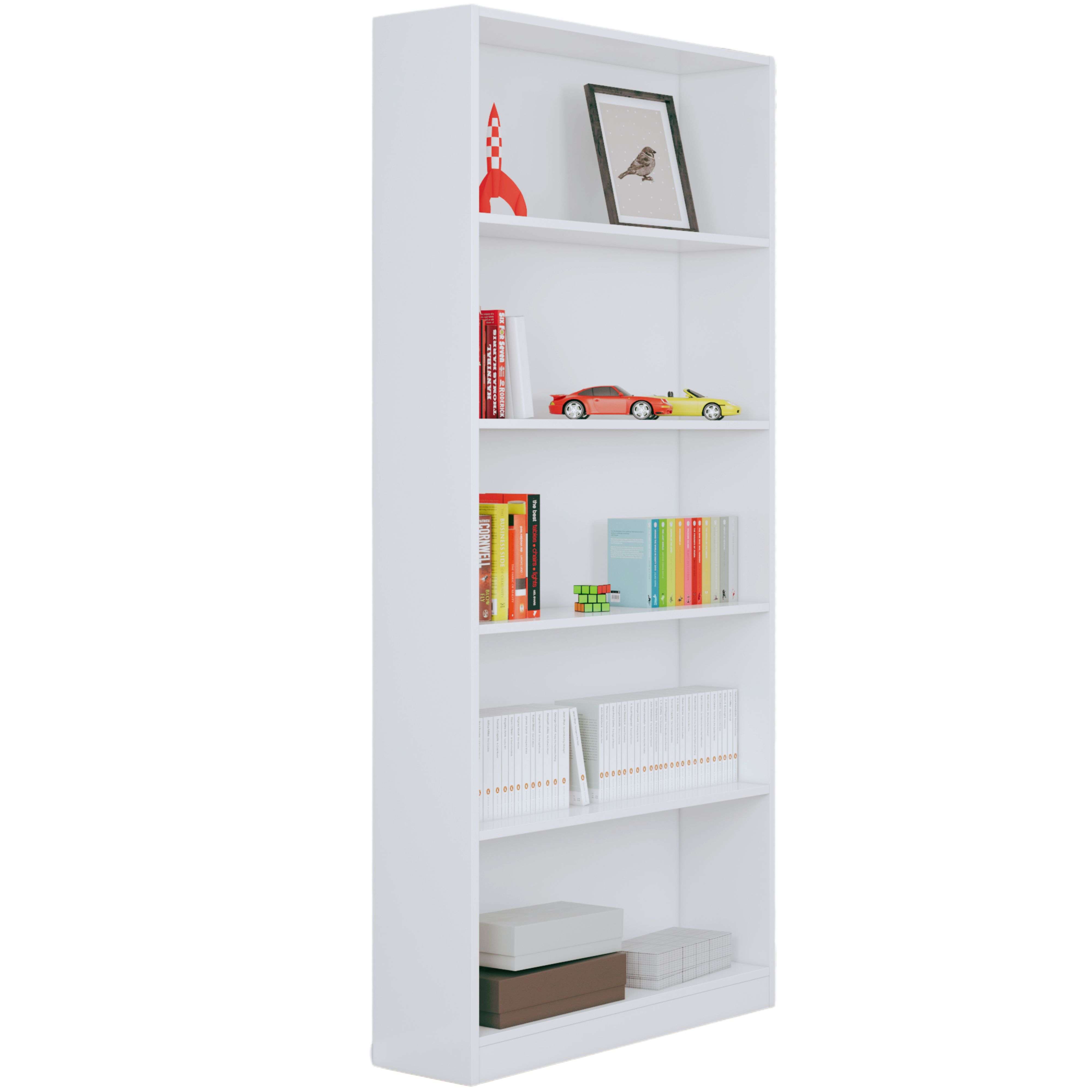 Miroytengo Estantería para oficina en blanco artik (mate) diseño moderno 201x80x28 cm