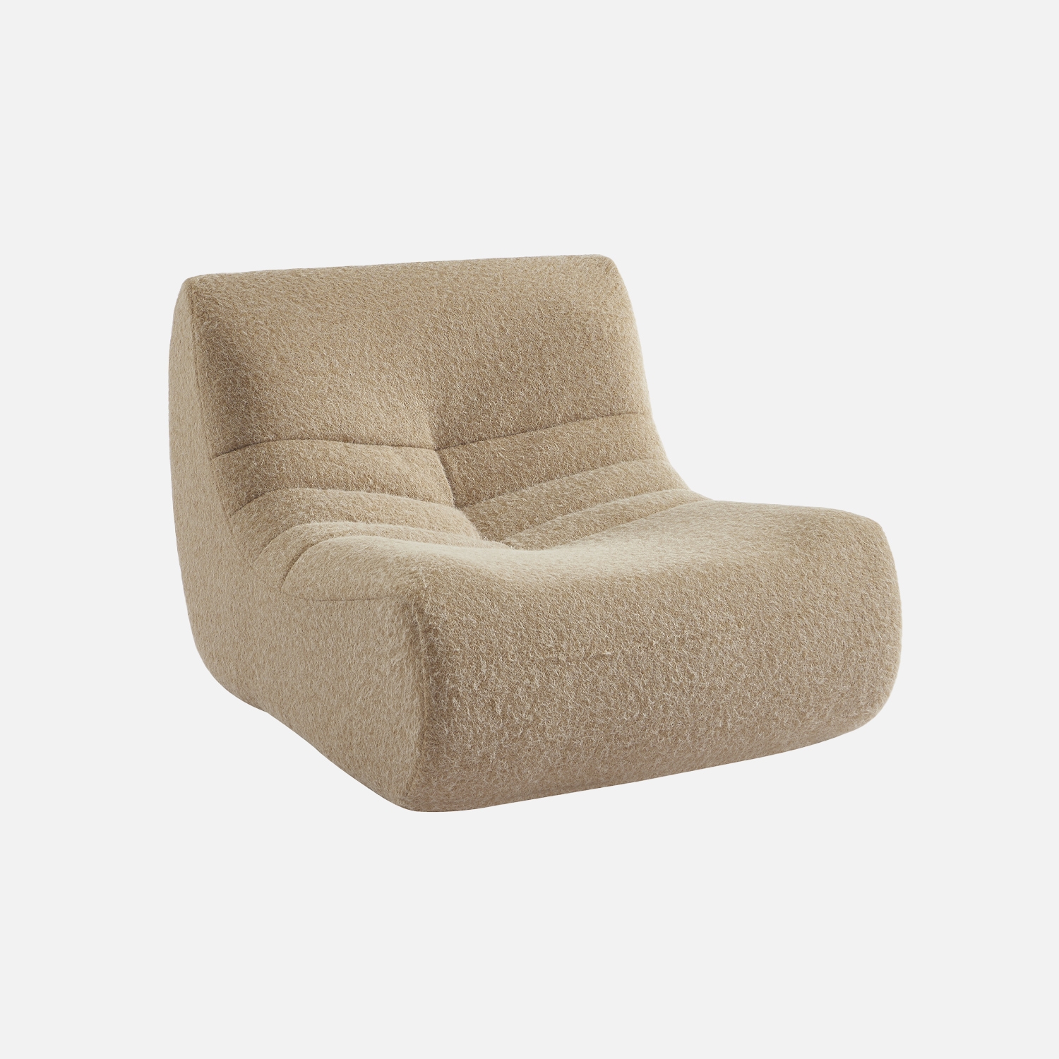 sweeek - Módulo para sofá modular en tejido efecto alpaca , Sokol alpaca , 91x105x72