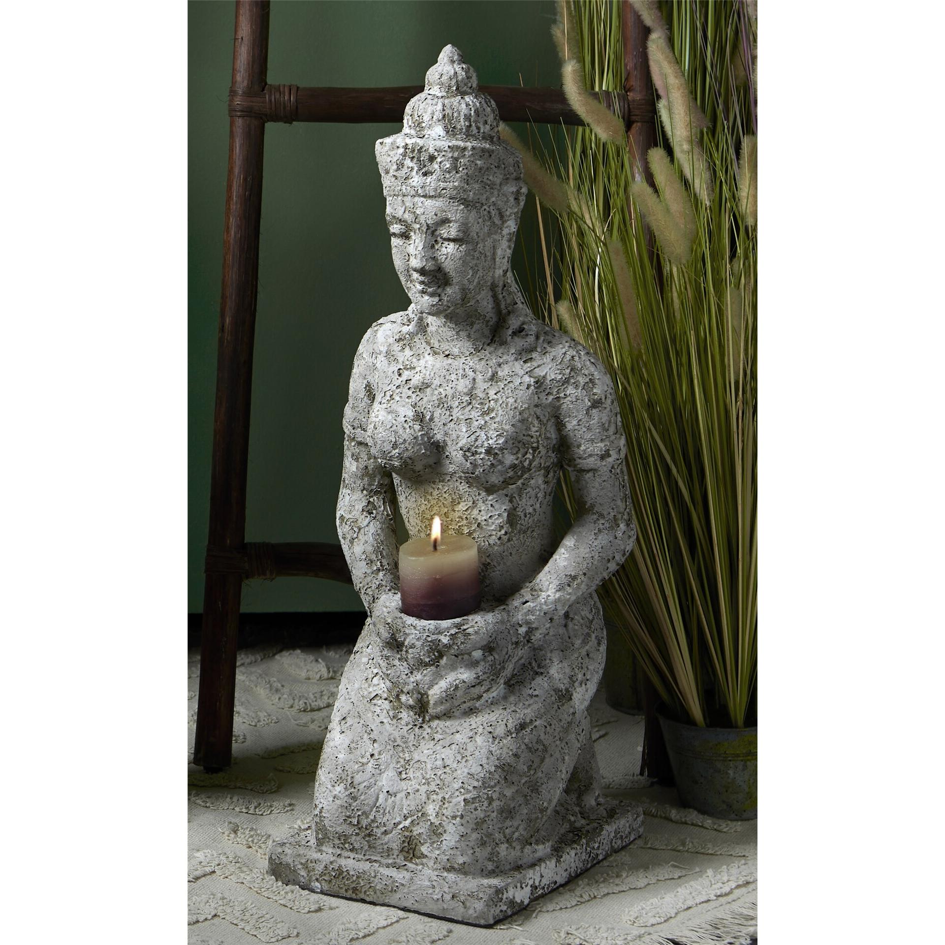 Figura mujer buda arrodillada terracota envejecido 80cms 32x32x80 cms. El mejor complemento para tu hogar lo encontrarás aquí.