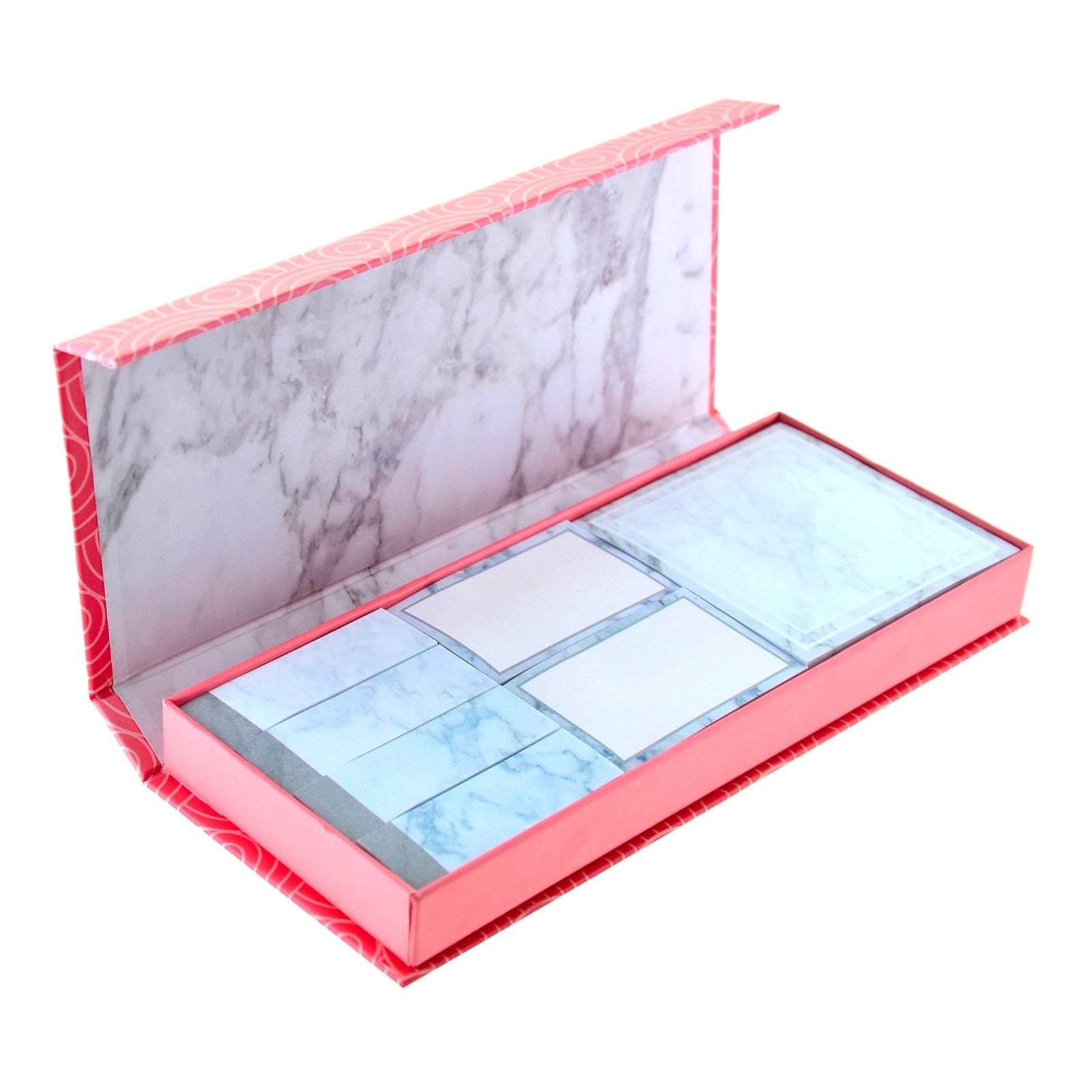Office Box North Glace - Estuche de Notas Adhesivas con Cierre Magnético. Coral